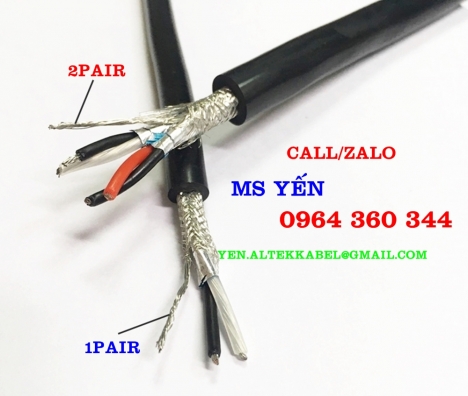 Cáp tín hiệu rs485 2x2x18AWG Altek Kabel