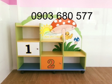 Cần bán kệ gỗ trẻ em cho trường mầm non, lớp mẫu giáo, gia đình
