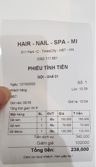 Tại Hà Nội, thiết bị tính tiền trọn bộ cho Spa