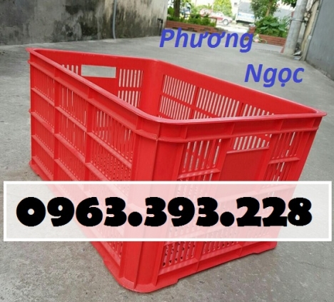 Sóng nhựa hở HS004, sọt nhựa đựng hàng cao 31, thùng nhựa rỗng HS004