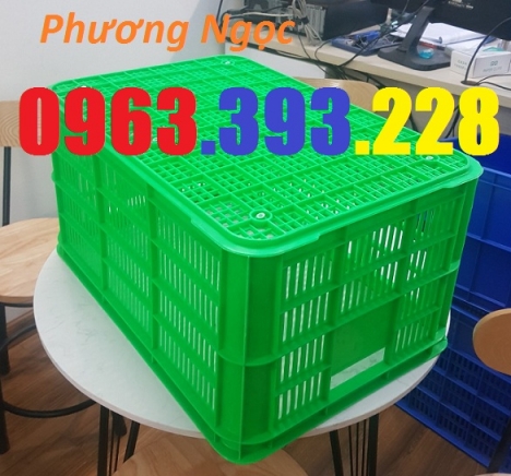 Sóng nhựa hở HS004, sọt nhựa đựng hàng cao 31, thùng nhựa rỗng HS004