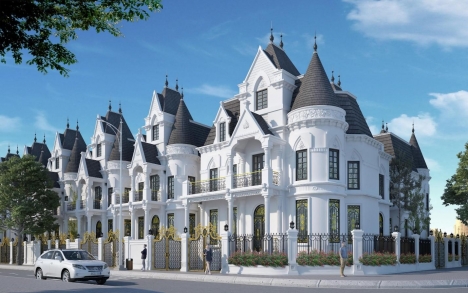 Biệt thự lâu đài Green Center Villas - điểm nhấn giá trị trong dòng BĐS cao cấp khu vực Tây Hồ
