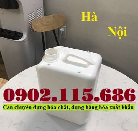 Can nhựa vuông 5lit, can hóa chất 5lit, can 5lit đựng hàng xuất khẩu, can 5lit đựng tinh dầu, can 5l