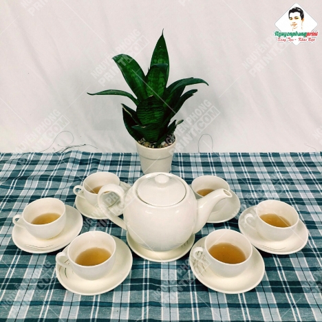 Bình Trà Thương Hiệu Pleiku Gia Lai - Logo Bền Đẹp Không Tróc
