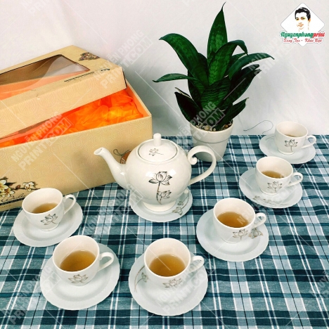 Bình Trà Thương Hiệu Pleiku Gia Lai - Logo Bền Đẹp Không Tróc