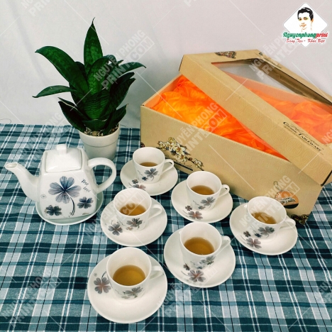 Bình Trà Thương Hiệu Pleiku Gia Lai - Logo Bền Đẹp Không Tróc