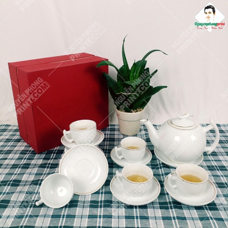 Bình Trà Thương Hiệu Pleiku Gia Lai - Logo Bền Đẹp Không Tróc