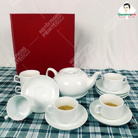 Bình Trà Thương Hiệu Pleiku Gia Lai - Logo Bền Đẹp Không Tróc