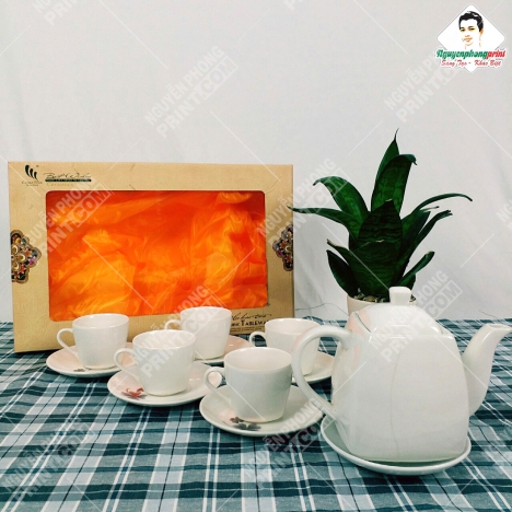 Bình Trà Thương Hiệu Pleiku Gia Lai - Logo Bền Đẹp Không Tróc