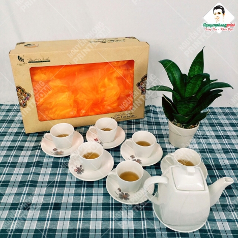 Bình Trà Thương Hiệu Pleiku Gia Lai - Logo Bền Đẹp Không Tróc