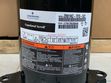 Thay thế, lắp đặt block điều hòa Copeland 6,7 hp ZR81KC-TFD-522 trên toàn quốc