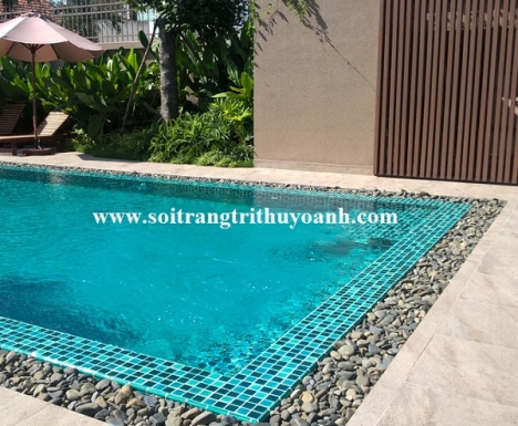 Sỏi đen tự nhiên trang trí lối đi sân vườn