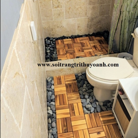 Sỏi đen tự nhiên trang trí lối đi sân vườn