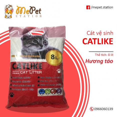 Cát Vệ Sinh Catlike Cho Mèo | Hương Cà Phê - Hương Chanh - Hương Táo | Bao 8 Lít ~ 4 Kg | Catlike