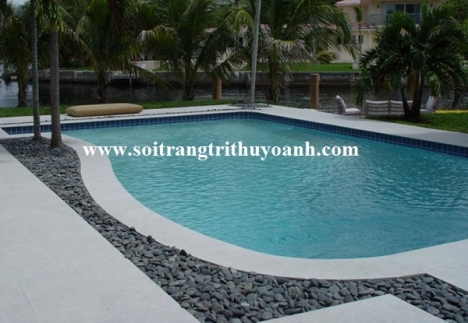 Sỏi đen tự nhiên trang trí lối đi sân vườn