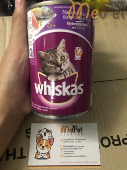 Pate Whiskas Cho Mèo | Vị Cá Biển - Cá Ngừ - Cá Thu | Lon 400 Gr | Whiskas
