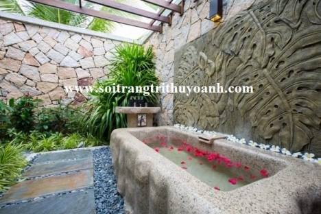 Sỏi đen tự nhiên trang trí lối đi sân vườn