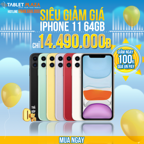 iphone 11 giá chỉ còn 14490k tại Tabletplaza