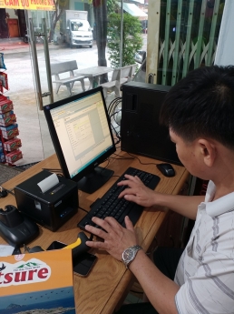 Setup bộ máy tính tiền giá rẻ tại Hải Dương cho shop sữa