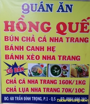 Bún Chả Cá Nha Trang Hồng Quế Quận 5