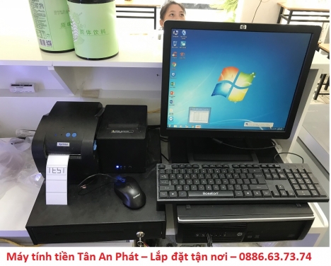 Combo máy tính tiền giá rẻ cho quán trà chanh Vĩnh Long