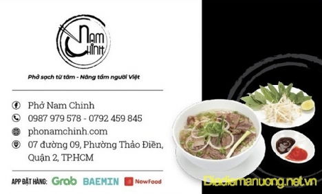 Phở Nam Chinh, Quán Phở Bò Ngon Quận 2, Quận 9, Thủ Đức