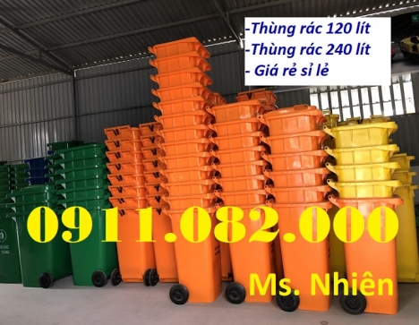 Sỉ lẻ thùng rác giá rẻ tại đồng tháp- thùng rác 120L 240L, Thùng rác môi trường, thùng rác sinh hoạt