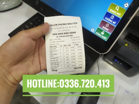 Nhận lắp đặt trọn bộ máy tính tiền cho Salon Tóc tại Hà Tiên giá rẻ
