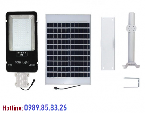 Đèn đường năng lượng mặt trời 100W, đèn đường NLMT JD 399, đèn chiếu sáng năng lượng mặt trời