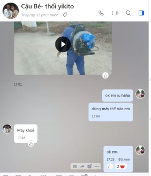 Máy thổi lá, thổi bụi cực khỏe Yikito Japan EB650 dung tích lớn.