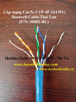 Cáp mạng Cat.5e (UTP, FTP, SFTP, Patch Cable), 305m/cuộn - Hosiwell Cable