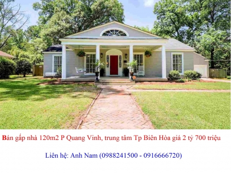 Chính chủ, bán gấp nhà 120m2 P Quang Vinh, trung tâm Tp Biên Hòa, sổ hồng, thổ cư