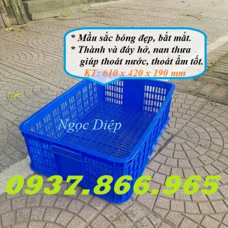 Sóng nhựa hở, rổ nhựa đựng trái cây, sóng nhựa HS019
