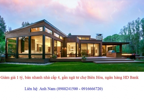 Giảm giá 1 tỷ, bán nhanh nhà cấp 4, gần ngã tư chợ Biên Hòa, ngân hàng HD Bank, chính chủ bán