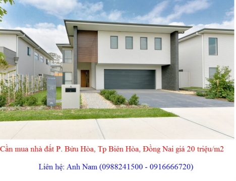 Cần mua nhà Tp Biên Hòa, P Bửu Hòa giá 20 triệu/m2, thiện chí mua, chịu phí sang tên