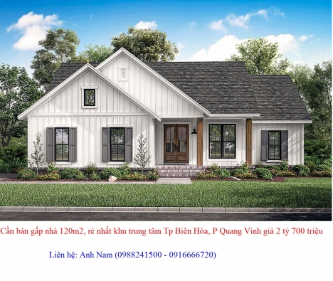 Bán gấp 120m2 nhà gần công viên bờ sông, trung tâm Tp Biên Hòa giá 22 triệu/m2