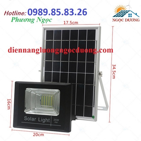 Đèn LED pha năng lượng mặt trời 20W,25W, đèn sân vườn năng lượng mặt trời