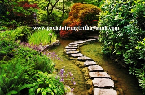 Đá thớt sân vườn, đá thớt tự nhiên bước đi