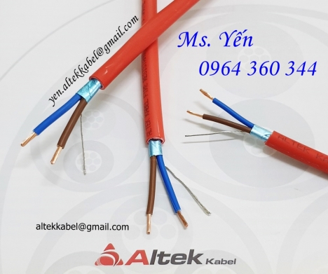 Cáp chống cháy chống nhiễu 2core x 1.0mm + E Altek Kabel