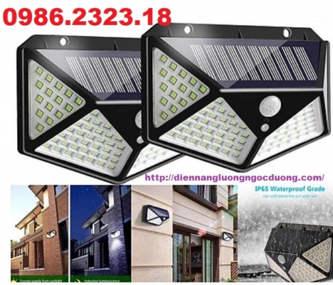 đèn năng lượng mặt trời 100 led, hệ thống điện năng lượng mặt trời, đèn chiếu sáng sân vườn năng lượ