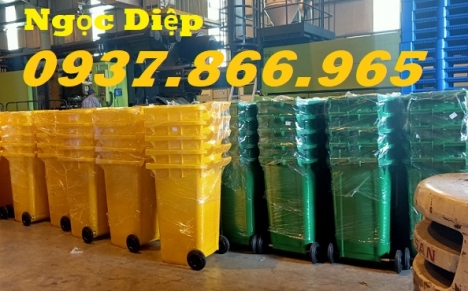 Thùng rác dung tích lớn, thùng nhựa HDPE thu gom rác