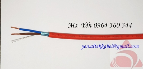 Cáp chống cháy chống nhiễu 2core x 1.0mm + E Altek Kabel