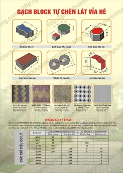 Gạch block tự chèn, gạch Terrazo, bó vỉa bê tông, cống ly tâm
