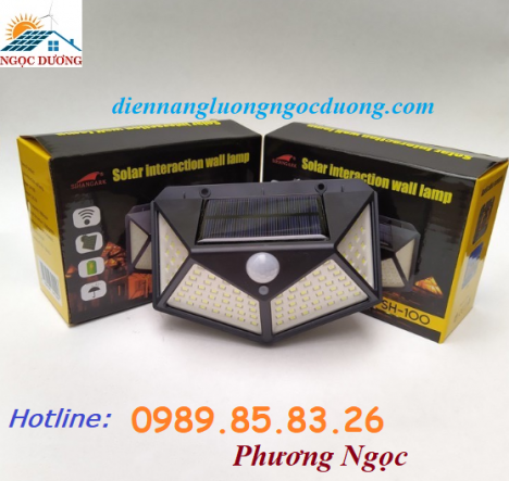 Đèn năng lượng mặt trời 100 LED, đèn sân vườn 100 bóng LED, đèn trang trí năng lượng mặt trời