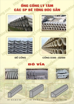 Gạch block tự chèn, gạch Terrazo, bó vỉa bê tông, cống ly tâm