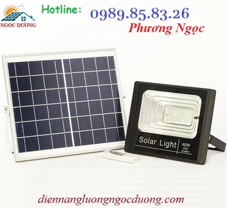 Đèn LED pha năng lượng mặt trời 40W, đèn pha năng lượng mặt trời công suất 40W