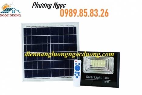 Đèn LED pha năng lượng mặt trời 40W, đèn pha năng lượng mặt trời công suất 40W