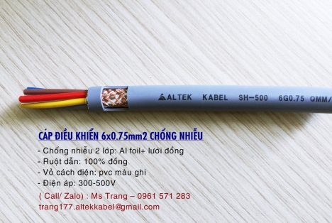 Nơi bán cáp tín hiệu điều khiển 6 lõi có chống nhiễu giá tốt