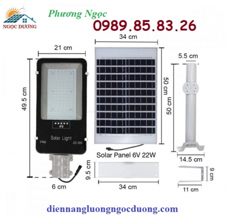 Đèn năng lượng mặt trời 100W đường phố, đèn 100W năng lượng mặt trời
