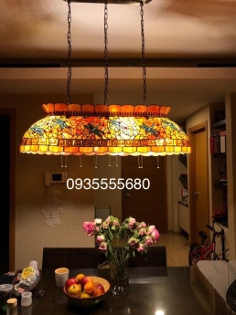 Giao lưu em đèn dài chuồn tiffany hoạ tiết hoa cam